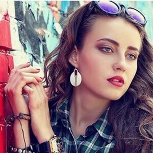 NWT Spunky Soul Hammered Silver and Gold Oval BoHo Earrings